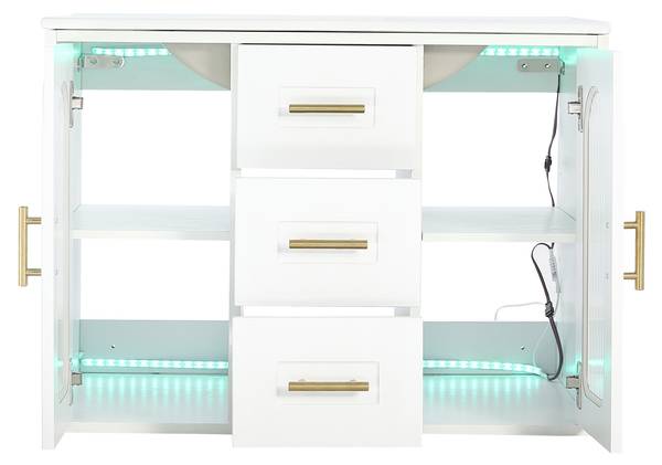 Badezimmerschrank GLOWMU  Ⅲ Weiß