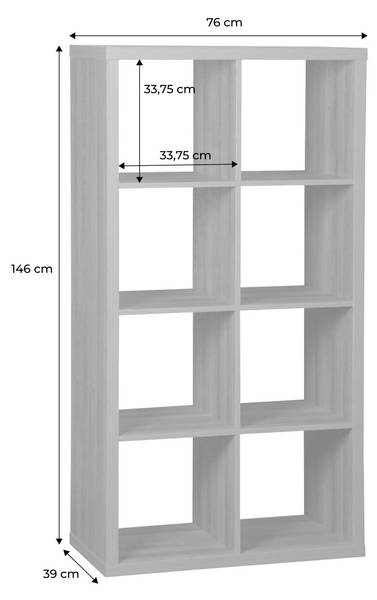 Bücherregal Basiks Plankeneiche Dekor