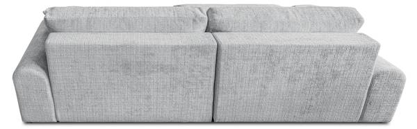 Ecksofa mit Schlaffunktion Melvano Hellgrau - Ecke davorstehend links