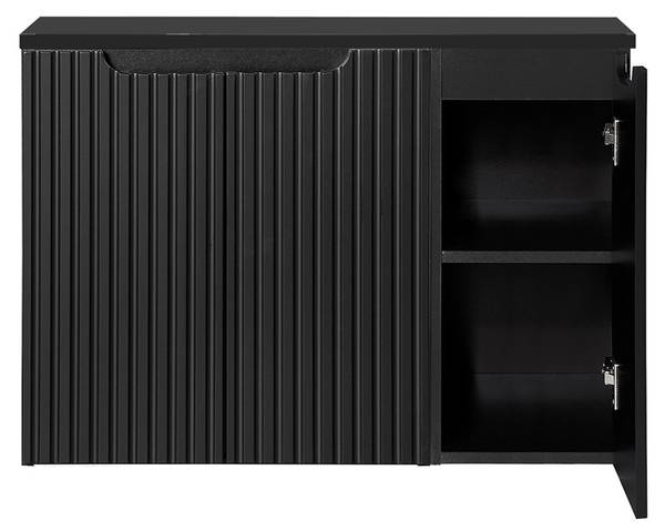 Waschbeckenschrank NEWPORT-56-19 Schwarz - Holzwerkstoff - 90 x 60 x 40 cm