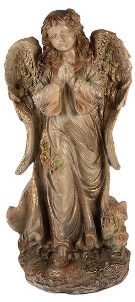 Dekorationsfigur Engel Xmas&Kaden Beige - Keramik - 29 x 36 x 38 cm