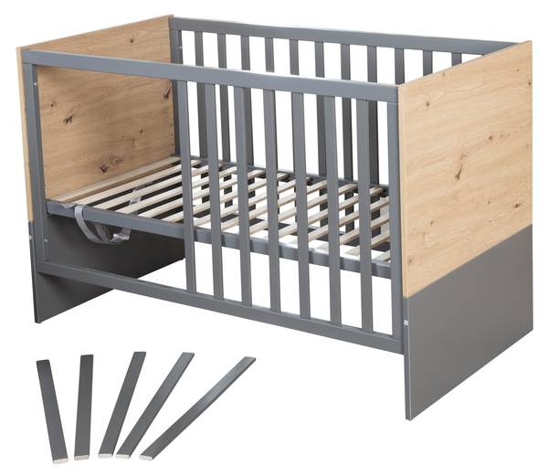 Babyzimmer Set Anna 3-teilig Grau - Eiche