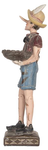 Decoratie Beeld Pinokkio Deco&Eon beige - kunststof - 10 x 31 x 14 cm