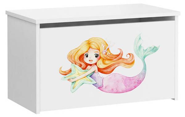 Spielzeugtruhe DARIA 1 Meerjungfrau Braun - Holzwerkstoff - 73 x 42 x 40 cm