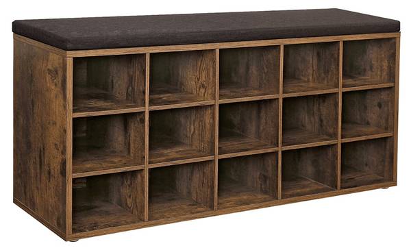 Schuhregal Bangui Braun - Holzwerkstoff - 105 x 48 x 30 cm
