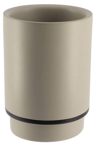 Zahnputzbecher Longan Beige - Harz - 7 x 10 x 7 cm