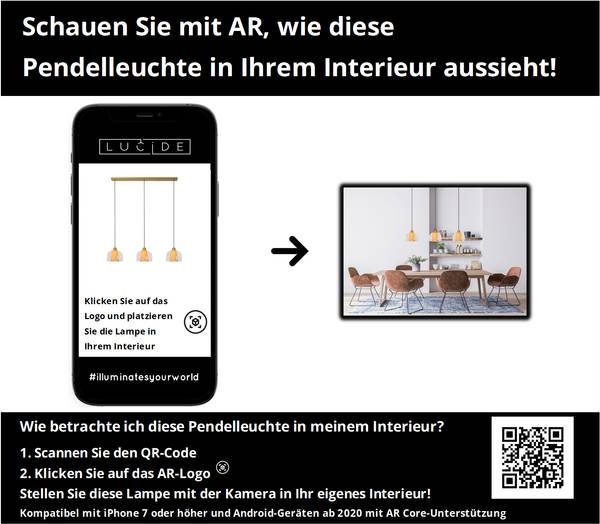 Pendelleuchten GUNHILD Stahl - Klarglas - 24 x 147 x 122 cm