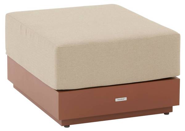 Gartenhocker ALLURE Braun - Metall - 65 x 42 x 78 cm