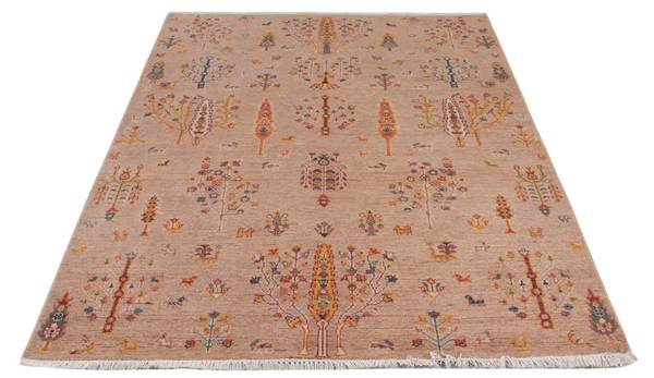 Orientteppich Oriental Beige - Naturfaser - 169 x 1 x 224 cm