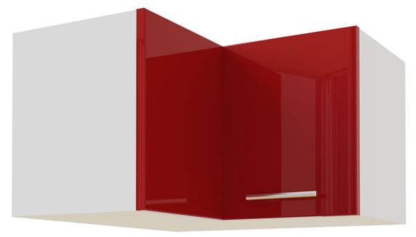 Eckhängeschrank BRERRA W12/60/36 Rot - Weiß - Stahl - 60 x 36 x 60 cm