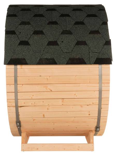 Buitensauna LAHTI M bruin - deels massief hout - 195 x 192 x 120 cm