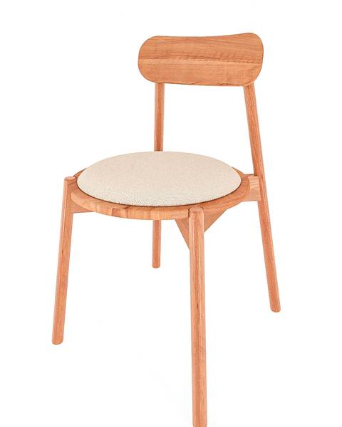 Stuhl INA Braun - Kernbuche - 47 x 80 x 50 cm