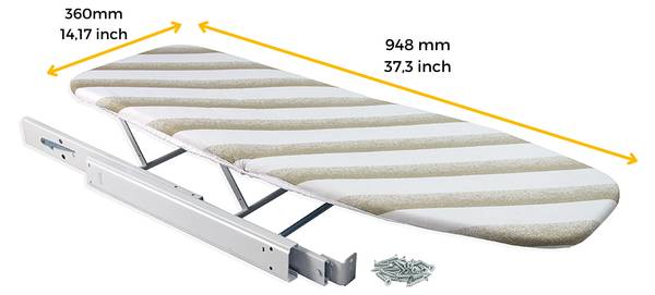 Bügelbrett 8037512 Iron Weiß - Metall - 42 x 11 x 55 cm