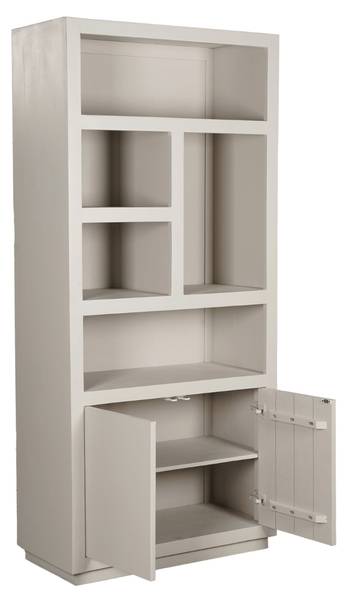 Regal BRUSSEL Beige - Massivholz - 90 x 200 x 45 cm