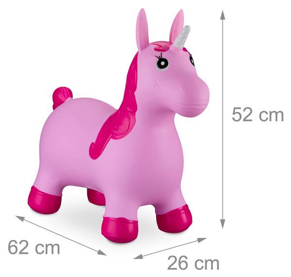 Animal sauteur en forme de licorne Rose foncé - Rouge