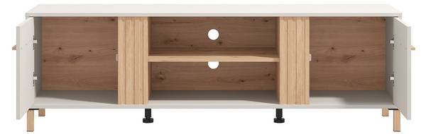 TV-Board LYSANO Beige - Braun - Holz teilmassiv - 164 x 52 x 41 cm