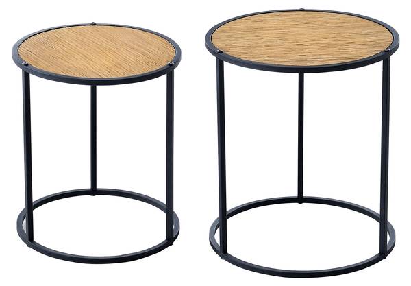 Bijzettafel Moriusaq zwart - plaatmateriaal op houtbasis - 40 x 46 x 40 cm