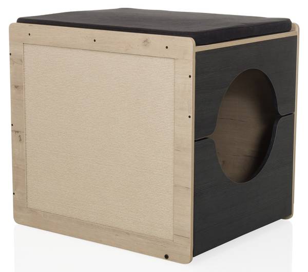 Katzenhaus KITTY PAWBOX 2 Braun - Holzwerkstoff - Holz teilmassiv - 50 x 55 x 60 cm