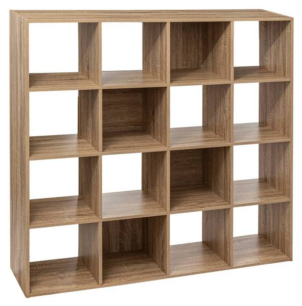 Regal mit 16 Fächern MIX N MODUL Beige - Holzwerkstoff - 32 x 135 x 135 cm