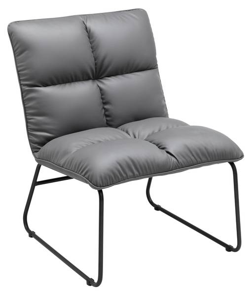 Relaxsessel ELEINA Grau - Kunstleder - 71 x 82 x 70 cm