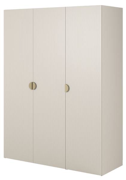 Kleiderschrank MOONIR Taupe - 3 Türen