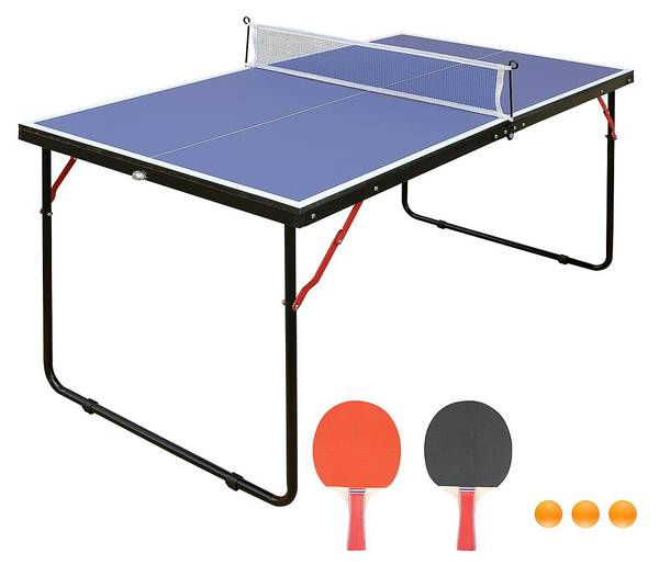 Tischtennis DENIS Blau - Holz teilmassiv - 76 x 67 x 137 cm