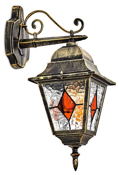 Außenwandleuchte Casalnuovo Braun - Metall - 19 x 45 x 32 cm