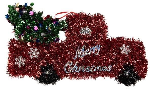 Weihnachtsanhänger Auto MC66606 Rot - Kunststoff - 2 x 20 x 36 cm