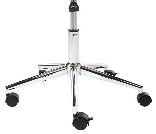 Bürostuhl TOTOWA Braun - Silber - Weiß - Kunstleder - 54 x 77 x 39 cm