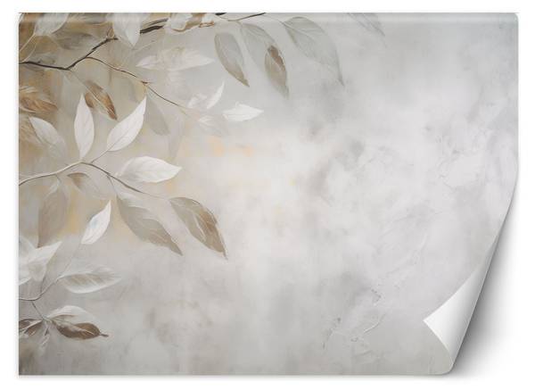 Papier peint branches boho feuilles 150 x 105 cm