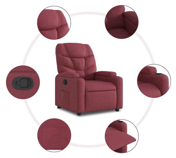Relaxsessel mit Aufstehhilfe 3032386-1 Rot - Rotbraun