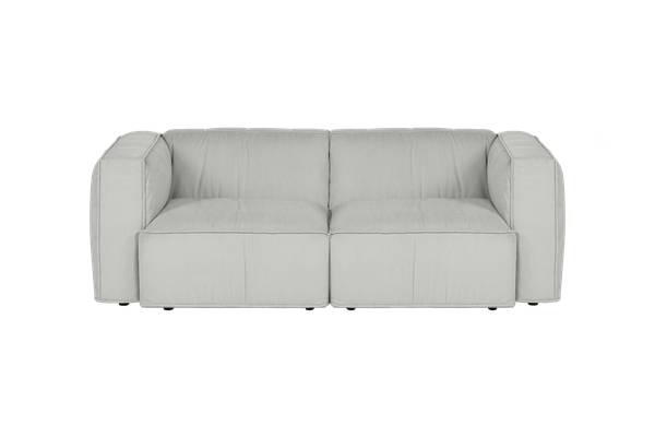 2-Sitzer-Sofa LOBI Grau - Cord - Polyester - 98 x 74 x 199 cm