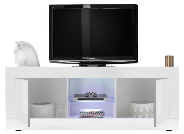 TV-Möbel INITIAL Weiß - Holzwerkstoff - 43 x 56 x 180 cm