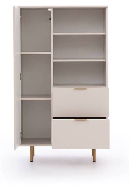 Wohnzimmer-Set NADOR-132-11 4er-Set Beige - Holzwerkstoff - 480 x 140 x 60 cm