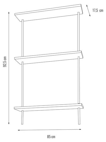 Wandregal 64547 Breite: 85 cm