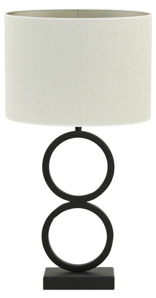 Lampe de table Stelios/Saverna Noir - Blanc - Acier - 30 x 62 x 15 cm