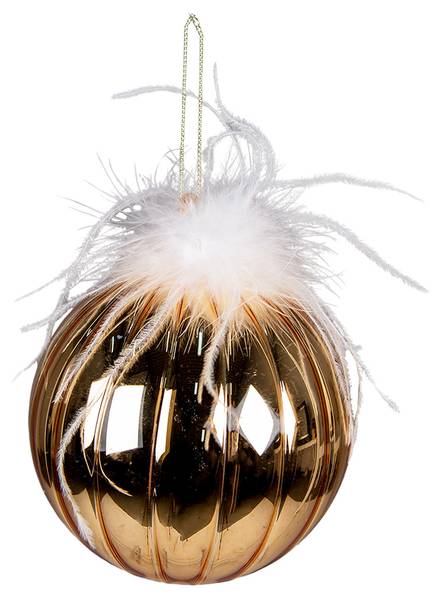 Weihnachtskugel Xmas 93579 4er Set Gold - Glas - 12 x 12 x 12 cm