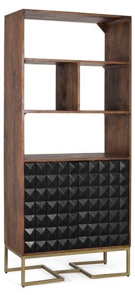 Bücherregal 1971 Braun - Massivholz - 80 x 180 x 40 cm