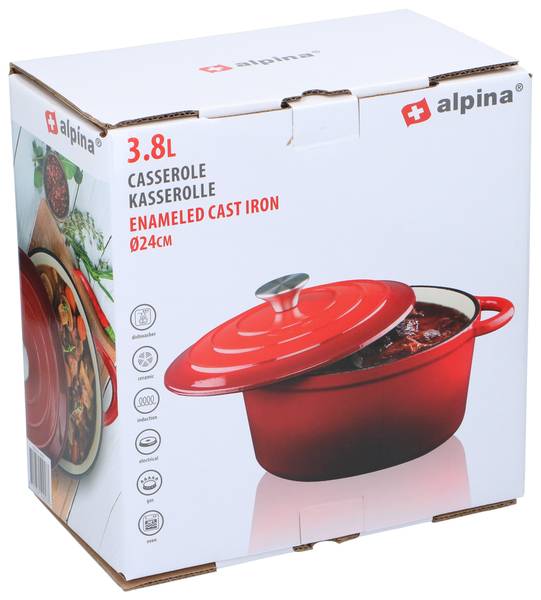 Pfanne MEALPA3560023 Rot - Klarglas - 24 x 12 x 24 cm