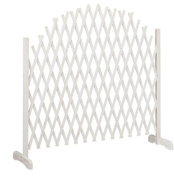 Rankgitter Holz ausziehbar Weiß