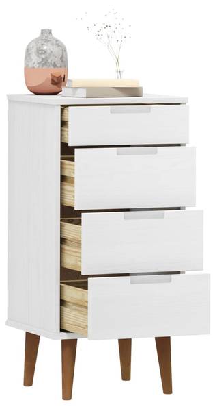 Armoire à tiroirs 3017181 Blanc - Pin - 40 x 82 x 35 cm