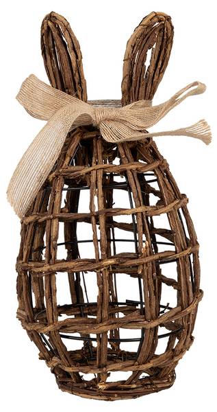 Kaninchen Easter&Charlie Braun - Rattan - 16 x 31 x 16 cm