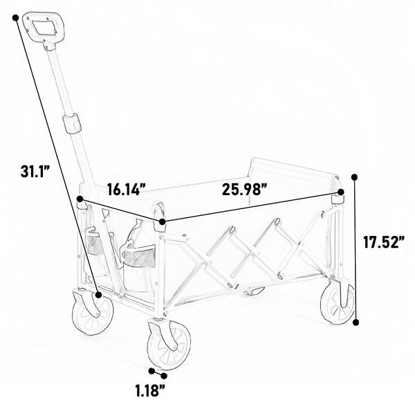 Gartenwagen BB4190 Schwarz