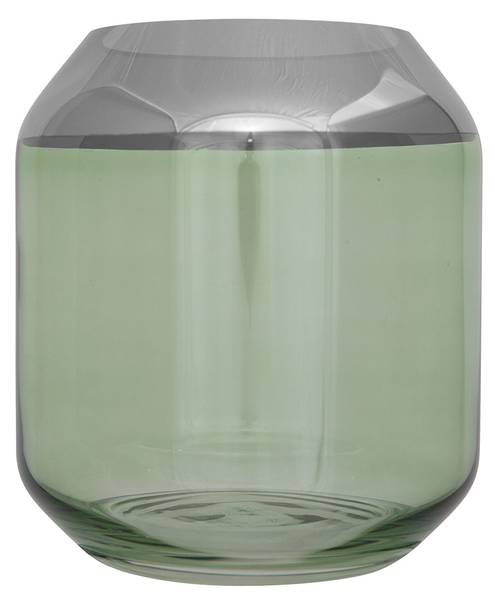 Teelichthalter Smilla Grün - Glas - 1 x 21 x 1 cm
