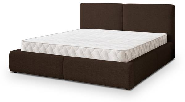Polsterbett FELURO NEVE 28 Dunkelbraun - Breite: 180 cm
