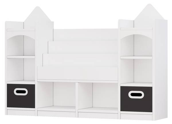 Kinderbuchregal LucyWoody Ⅳ Weiß - Holzwerkstoff - 30 x 90 x 130 cm