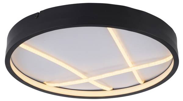 LED Deckenlampe Mikado 40 Schwarz - Kunststoff - 40 x 5 x 40 cm