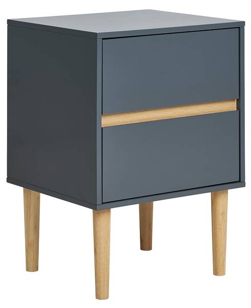 Beistelltisch Bisley Grau - Holz teilmassiv - 40 x 55 x 35 cm