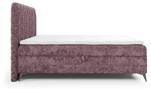Boxspringbett TRIANA Rosé - Breite: 144 cm
