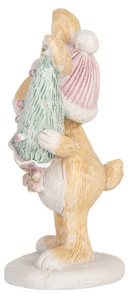 Kaninchen Xmas&Anner Braun - Kunststoff - 5 x 10 x 5 cm